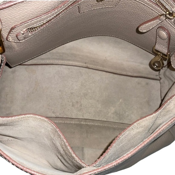 Anya Hindmarch  Bathurst Satchel Shoulder Bag Blue Beige Leather - Picture 11 of 15
